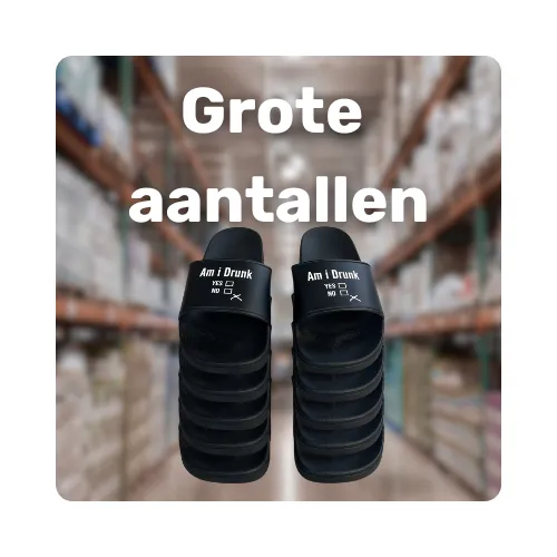 Grote aantallen slippers
